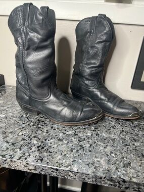 Code West Sz 8.5 Men’s 10 Women’s Black Leather western Cowboy Boots